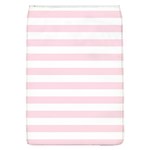 Horizontal Stripes - White and Piggy Pink Removable Flap Cover (L)