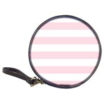 Horizontal Stripes - White and Piggy Pink Classic 20-CD Wallet