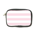 Horizontal Stripes - White and Piggy Pink Coin Purse