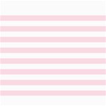 Horizontal Stripes - White and Piggy Pink Collage 8  x 10 