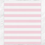 Horizontal Stripes - White and Piggy Pink Canvas 8  x 10 