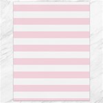 Horizontal Stripes - White and Piggy Pink Canvas 18  x 24 