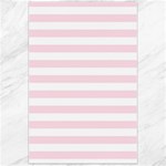 Horizontal Stripes - White and Piggy Pink Canvas 24  x 36 