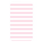 Horizontal Stripes - White and Piggy Pink Memory Card Reader (Rectangular)