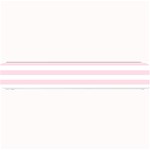 Horizontal Stripes - White and Piggy Pink Small Bar Mat
