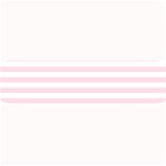 Horizontal Stripes - White and Piggy Pink Medium Bar Mat