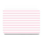 Horizontal Stripes - White and Piggy Pink Plate Mat