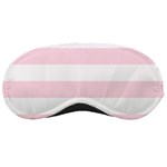 Horizontal Stripes - White and Piggy Pink Sleeping Mask