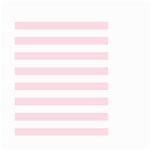 Horizontal Stripes - White and Piggy Pink Small Garden Flag (Two Sides)