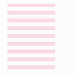 Horizontal Stripes - White and Piggy Pink Large Garden Flag (Two Sides)