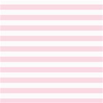 Horizontal Stripes - White and Piggy Pink ScrapBook Page 8  x 8 