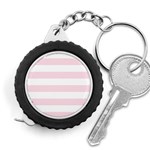 Horizontal Stripes - White and Piggy Pink Measuring Tape