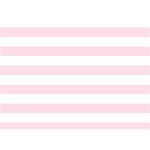 Horizontal Stripes - White and Piggy Pink Birthday Cake 3D Greeting Card (7x5)