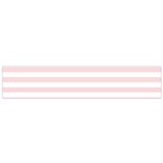 Horizontal Stripes - White and Pale Pink Flano Scarf (Small)