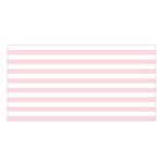 Horizontal Stripes - White and Pale Pink Satin Shawl