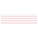 Horizontal Stripes - White and Pale Pink Satin Scarf (Oblong)