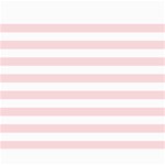 Horizontal Stripes - White and Pale Pink Collage 8  x 10 