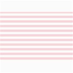 Horizontal Stripes - White and Pale Pink Collage 12  x 18 