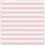 Horizontal Stripes - White and Pale Pink Canvas 16  x 16 