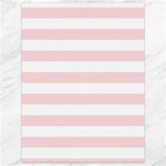 Horizontal Stripes - White and Pale Pink Canvas 18  x 24 