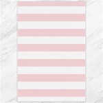 Horizontal Stripes - White and Pale Pink Canvas 20  x 30 