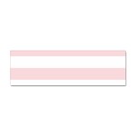 Horizontal Stripes - White and Pale Pink Sticker (Bumper)