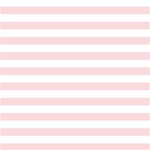 Horizontal Stripes - White and Pale Pink ScrapBook Page 12  x 12 