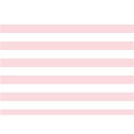 Horizontal Stripes - White and Pale Pink Birthday Cake 3D Greeting Card (7x5)