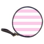 Horizontal Stripes - White and Classic Rose Pink Classic 20-CD Wallet