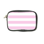 Horizontal Stripes - White and Classic Rose Pink Coin Purse