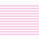 Horizontal Stripes - White and Classic Rose Pink Collage 11  x 14 