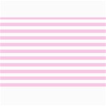 Horizontal Stripes - White and Classic Rose Pink Collage 12  x 18 