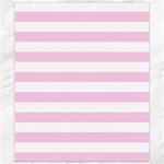 Horizontal Stripes - White and Classic Rose Pink Canvas 8  x 10 