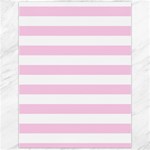Horizontal Stripes - White and Classic Rose Pink Canvas 12  x 16 