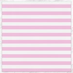 Horizontal Stripes - White and Classic Rose Pink Canvas 16  x 16 
