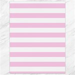 Horizontal Stripes - White and Classic Rose Pink Canvas 18  x 24 