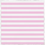 Horizontal Stripes - White and Classic Rose Pink Canvas 20  x 20 