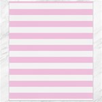 Horizontal Stripes - White and Classic Rose Pink Canvas 20  x 24 