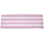 Horizontal Stripes - White and Classic Rose Pink Body Pillow Case Dakimakura (Two Sides)