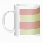 Horizontal Stripes - White and Classic Rose Pink Night Luminous Mug