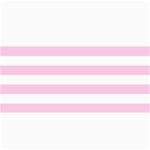 Horizontal Stripes - White and Classic Rose Pink 4  x 8  Photo Cards