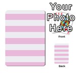 Horizontal Stripes - White and Classic Rose Pink Multi-purpose Cards (Rectangle)