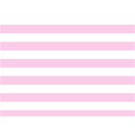 Horizontal Stripes - White and Classic Rose Pink Birthday Cake 3D Greeting Card (7x5)