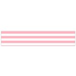 Horizontal Stripes - White and Pastel Pink Flano Scarf (Small)