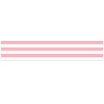 Horizontal Stripes - White and Pastel Pink Flano Scarf (Large)