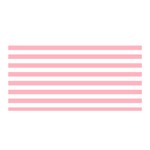 Horizontal Stripes - White and Pastel Pink Satin Wrap