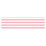 Horizontal Stripes - White and Pastel Pink Satin Scarf (Oblong)