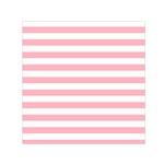 Horizontal Stripes - White and Pastel Pink Small Satin Scarf  (Square)