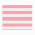 Horizontal Stripes - White and Pastel Pink Small Glasses Cloth