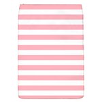 Horizontal Stripes - White and Pastel Pink Removable Flap Cover (S)